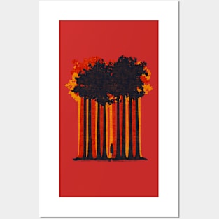 Witch Forest, red Posters and Art